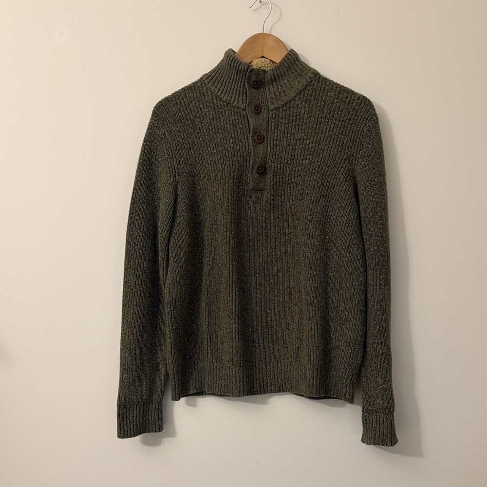 G.H.Bass&Co. Men's Sweater Long-Sleeve Cardigan medium 100% cotton